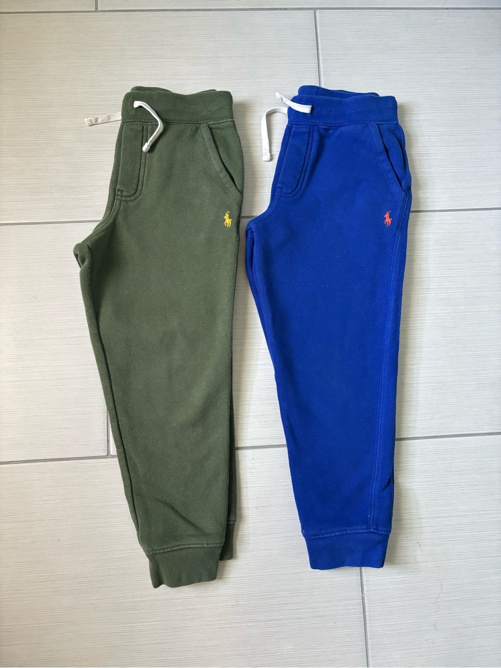 Polo by Ralph Lauren Olive Green & Royal Blue Kids Jogger Pants - 2 Pack